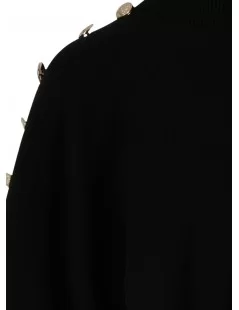 VESTIDO DE MALHA C/BOTÕES DOURADOS