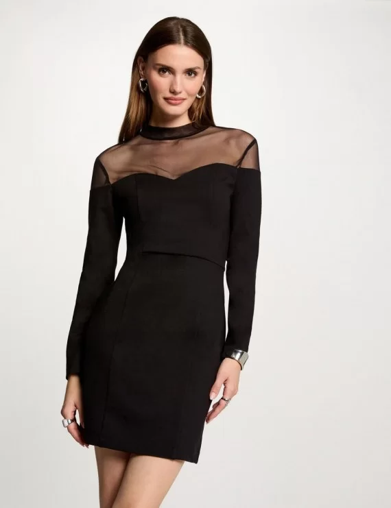 VESTIDO C/TRANSPARÊNCIA