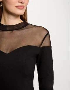 VESTIDO C/TRANSPARÊNCIA