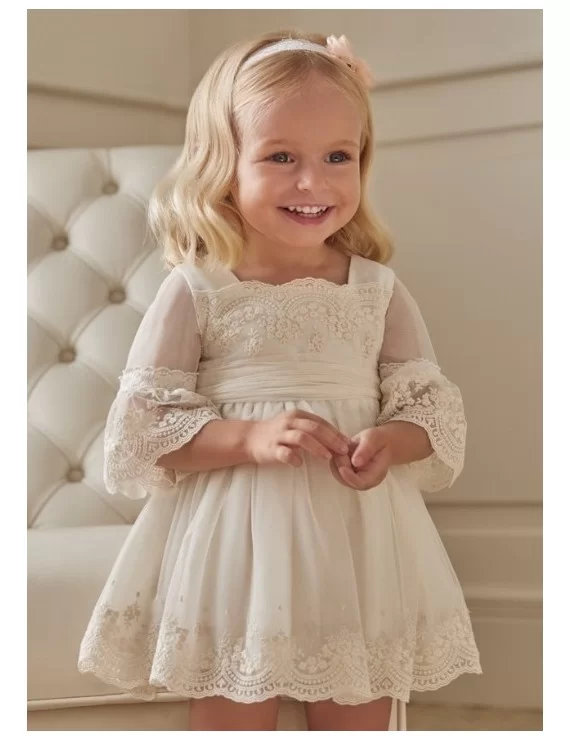 VESTIDO TULE E CROCHE