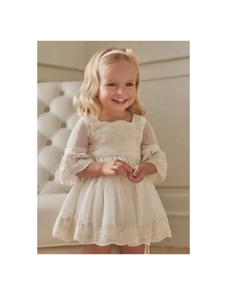 VESTIDO TULE E CROCHE