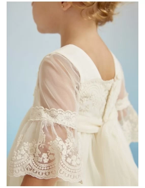 VESTIDO TULE E CROCHE