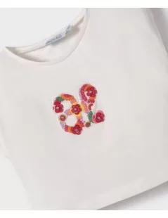 T-SHIRT LAÇO BORDADO