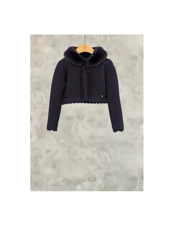 CASACO TRICOT GOLA PÊLO