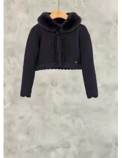 CASACO TRICOT GOLA PÊLO