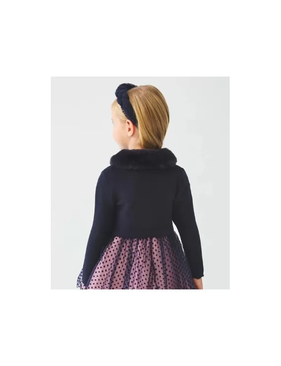CASACO TRICOT GOLA PÊLO