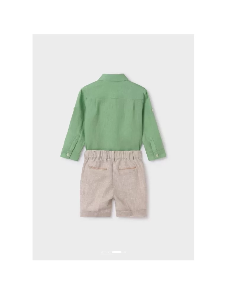 CONJUNTO CAMISA E BERMUDA DE LINHO