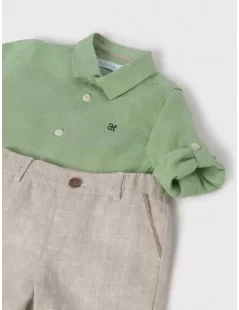 CONJUNTO CAMISA E BERMUDA DE LINHO
