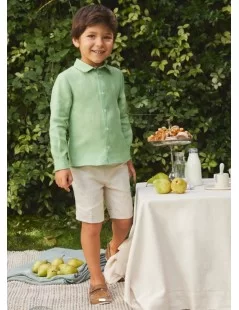 CONJUNTO CAMISA E BERMUDA DE LINHO