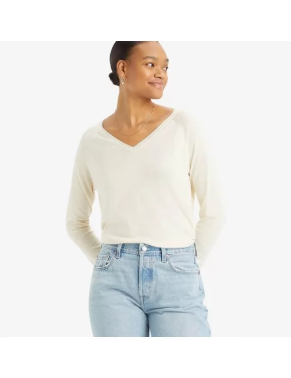 CAMISOLA DE MALHA C/DECOTE EM V