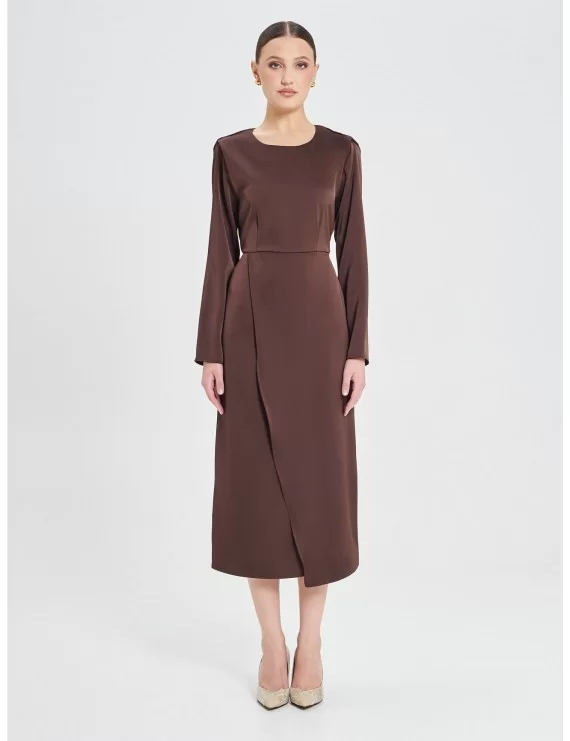 VESTIDO MIDI DE CETIM