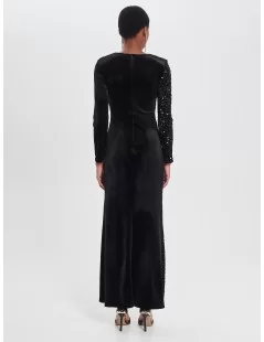 VESTIDO DE VELUDO C/LANTEJOULAS