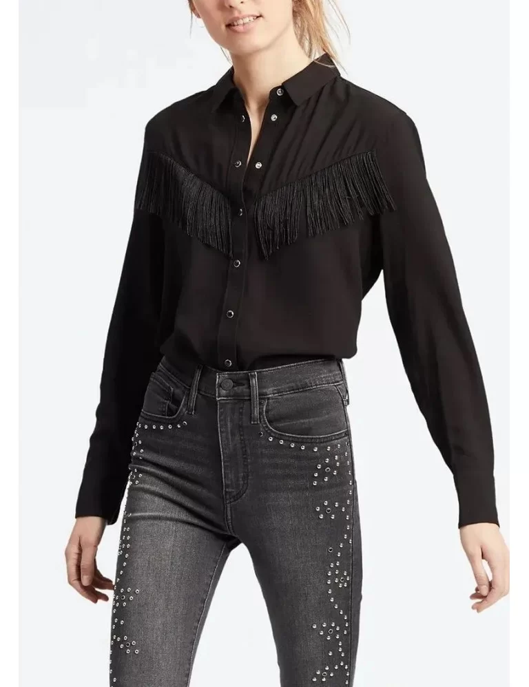 BLUSA COM FRANJAS