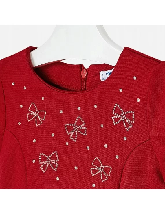 VESTIDO COM BRILHOS E LAÇOS
