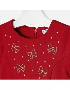 VESTIDO COM BRILHOS E LAÇOS