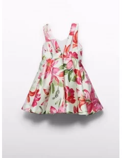 VESTIDO MIKADO FLORIDO
