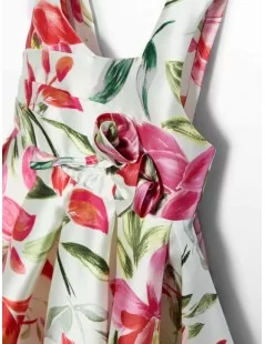 VESTIDO MIKADO FLORIDO