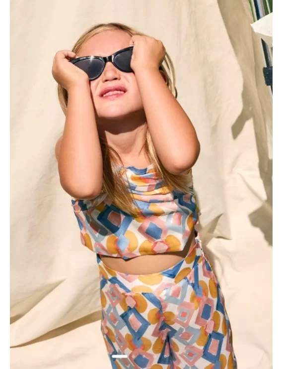 CONJUNTO TOP E CALÇAS ESTAMPADO