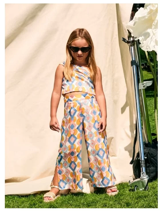 CONJUNTO TOP E CALÇAS ESTAMPADO
