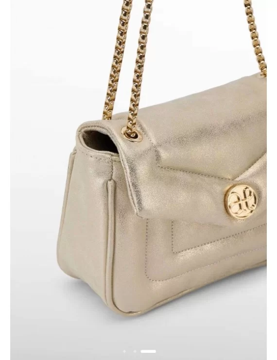 BOLSA ACOLCHOADA DOURADA