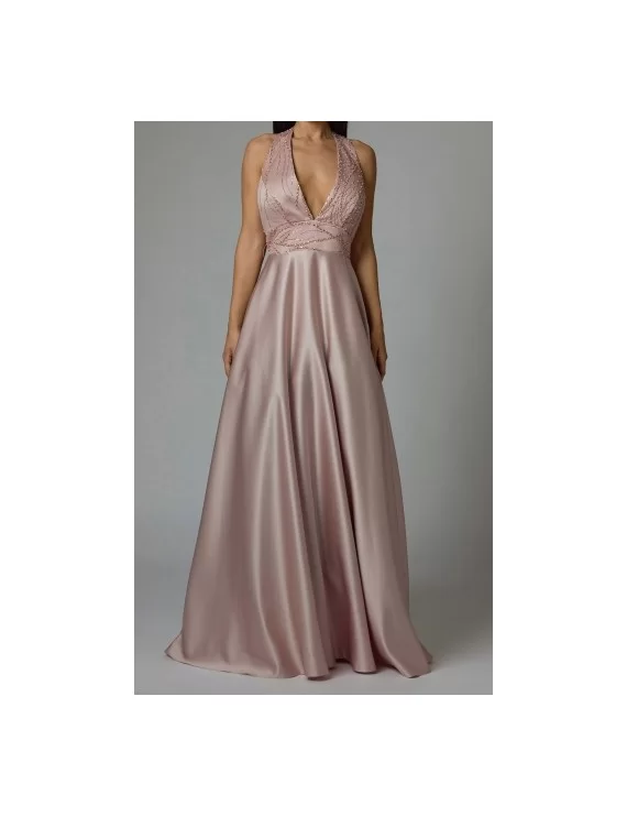 VESTIDO COMPRIDO DE CETIM
