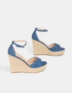 SANDÁLIAS JEANS COM PLATAFORMA