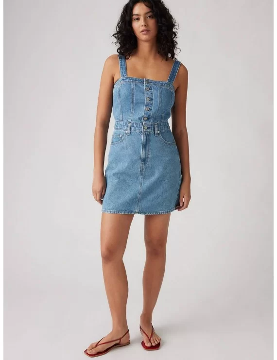 VESTIDO DE GANGA CURTO