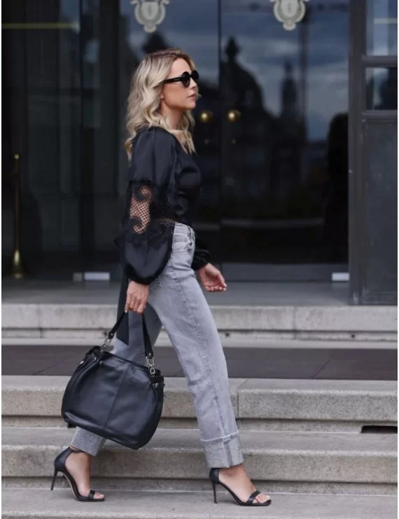 BLUSA DE CETIM