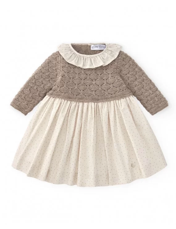 VESTIDO COM PINTINHAS DOURADAS
