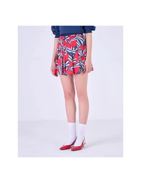 SAIA COM PREGAS ESTAMPADA