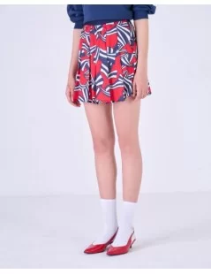 SAIA COM PREGAS ESTAMPADA