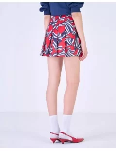 SAIA COM PREGAS ESTAMPADA
