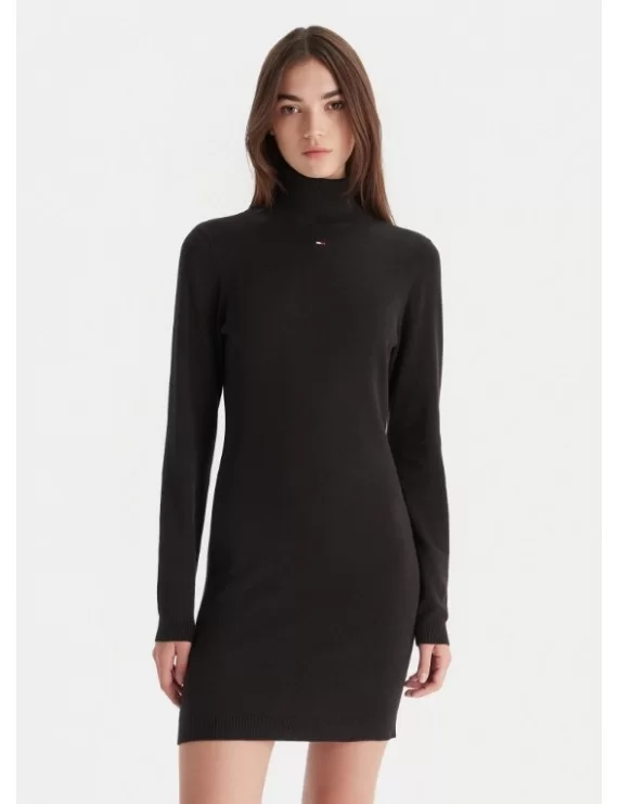 VESTIDO JUSTO DE GOLA ALTA