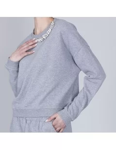 CAMISOLA DE MALHA COM APLICAÇÕES