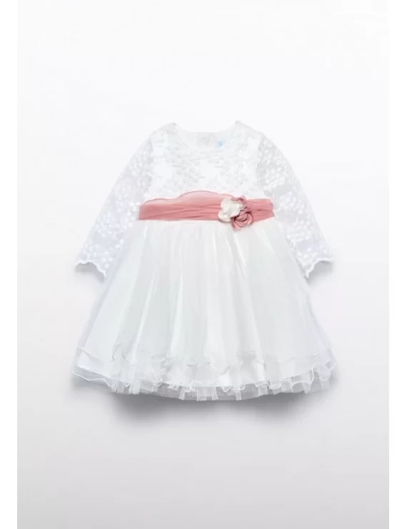 VESTIDO DE TULE COM FAIXA