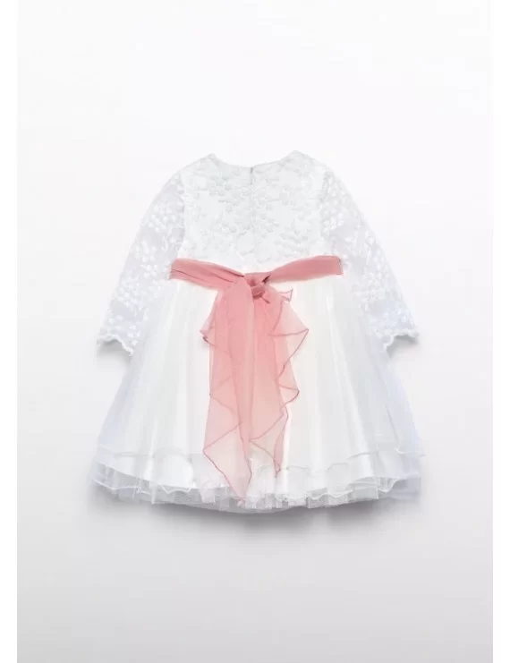 VESTIDO DE TULE COM FAIXA