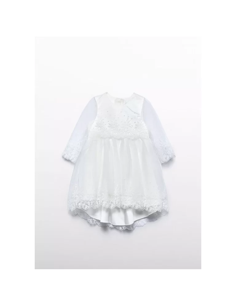 VESTIDO DE TULE COM BORDADO