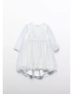 VESTIDO DE TULE COM BORDADO