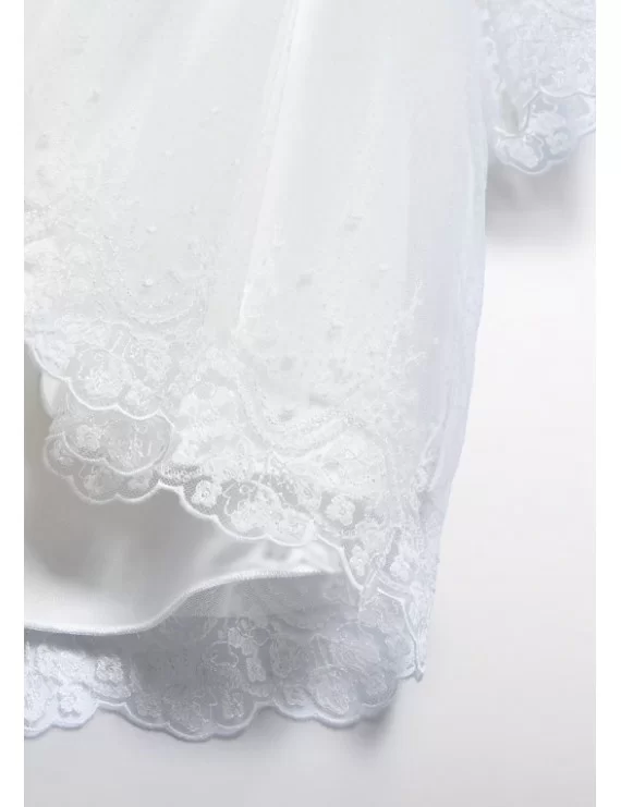 VESTIDO DE TULE COM BORDADO