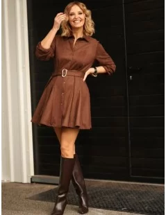 VESTIDO CAMISEIRO EM CARMUÇA