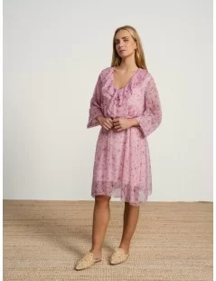 VESTIDO FLORAL COM CINTO