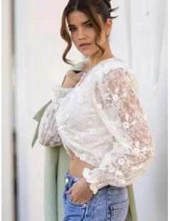 BLUSA CURTA RENDADA