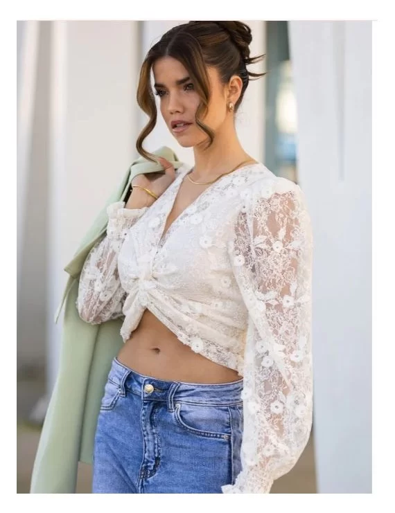 BLUSA CURTA RENDADA