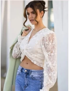 BLUSA CURTA RENDADA