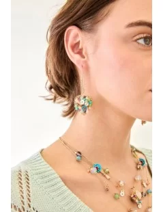 CONJUNTO BRINCOS E COLAR EM FORMANTO DE CORAÇÃO