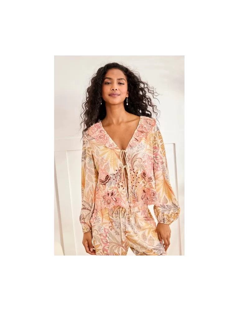 BLUSA DE MANGA COMPRIDA COM ESTAMPA