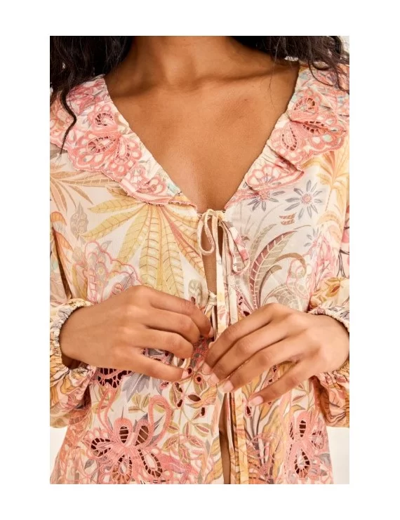 BLUSA DE MANGA COMPRIDA COM ESTAMPA