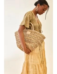BOLSA EM RÁFIA E LUREX