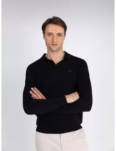 POLO DE MALHA DE MANGA COMPRIDA