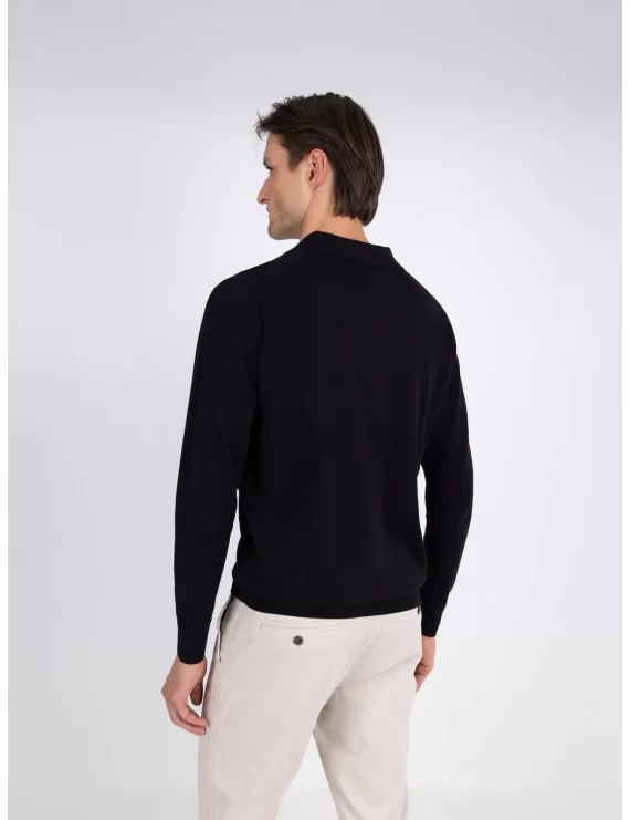 POLO DE MALHA DE MANGA COMPRIDA